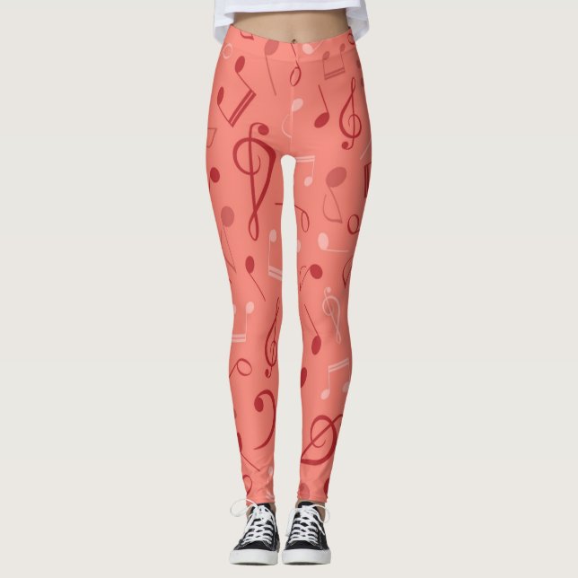 Musikmuster Leggings (Vorderseite)