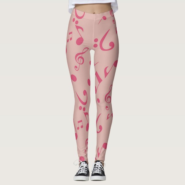 Musikmuster Leggings (Vorderseite)