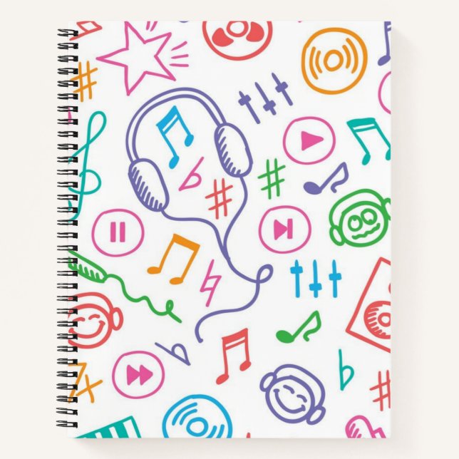 Musikmuster Notizbuch (Vorderseite)