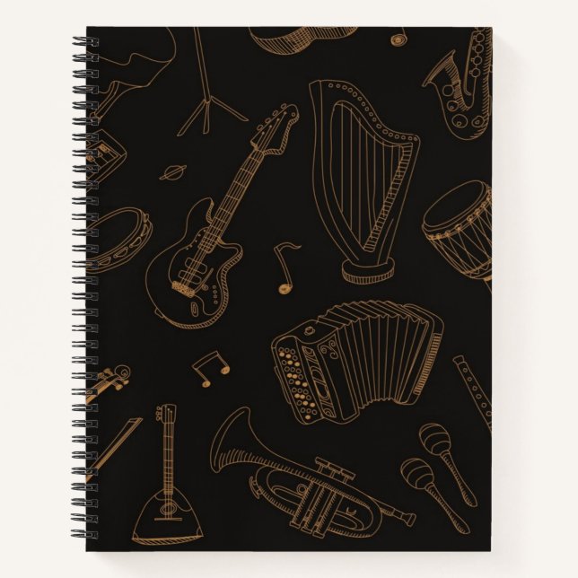 Musikmuster Notizbuch (Vorderseite)