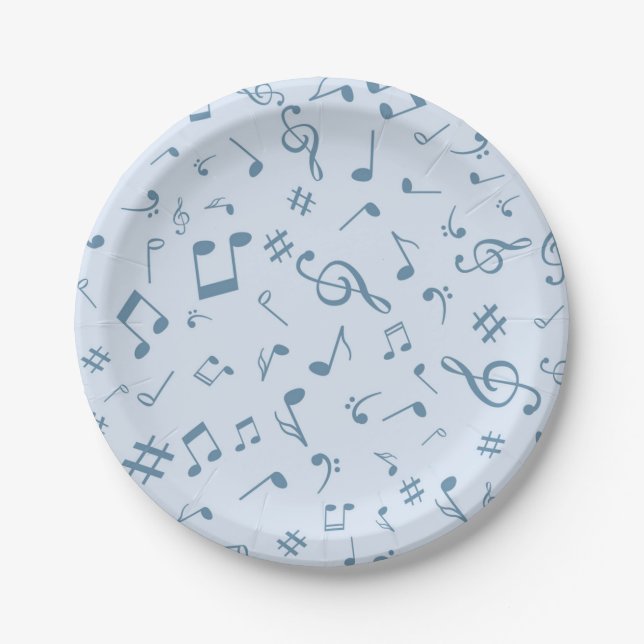 Musikmuster Pappteller (Vorderseite)