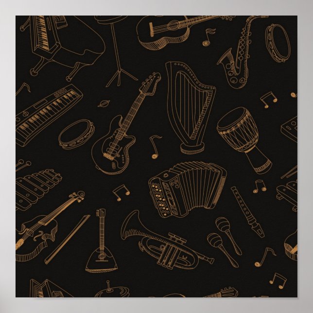 Musikmuster Poster (Vorne)
