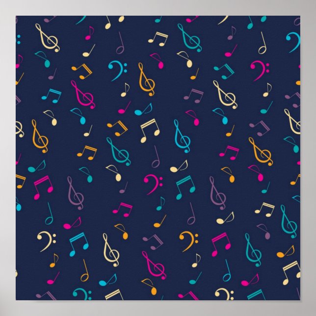 Musikmuster Poster (Vorne)