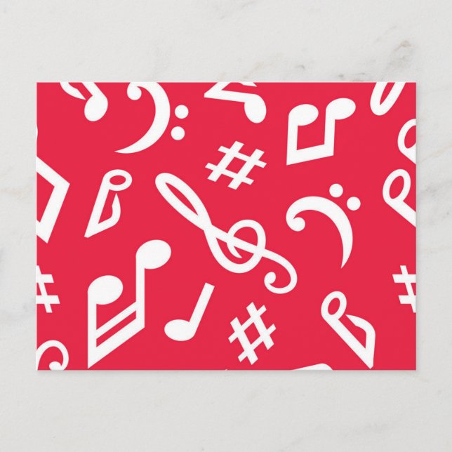Musikmuster Postkarte (Vorderseite)