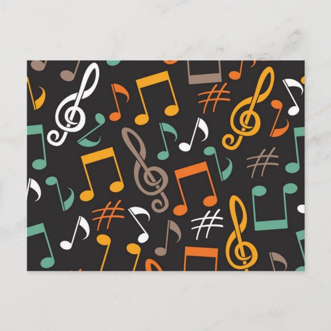 Musikmuster Postkarte (Vorderseite)