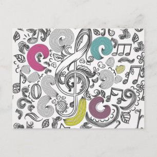 Musikmuster Postkarte