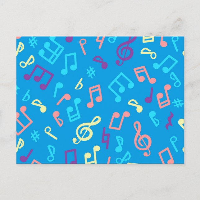 Musikmuster Postkarte (Vorderseite)