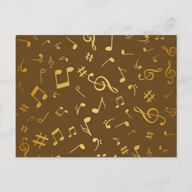 Musikmuster Postkarte (Vorderseite)