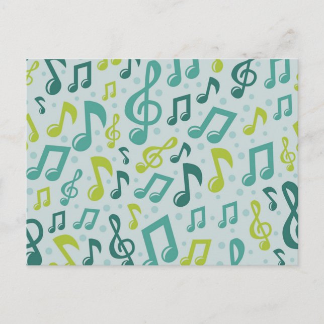 Musikmuster Postkarte (Vorderseite)