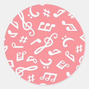 Musikmuster Runder Aufkleber