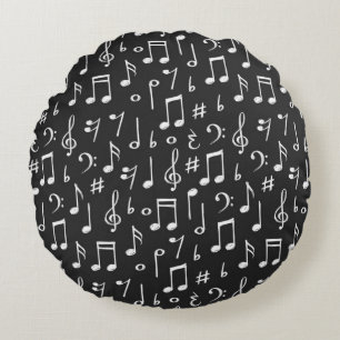 Musikmuster Rundes Kissen