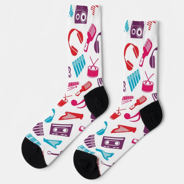Musikmuster Socken (Linkes Detail)