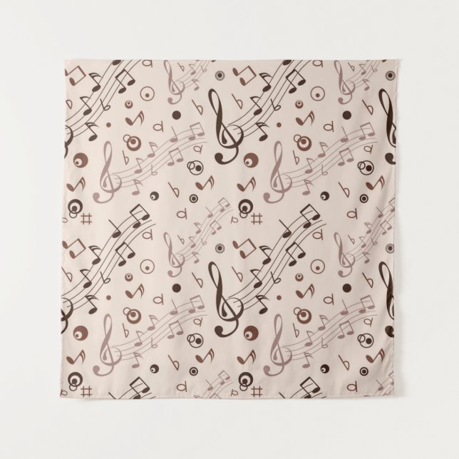 Musikmuster Wandteppich (Vorderseite)