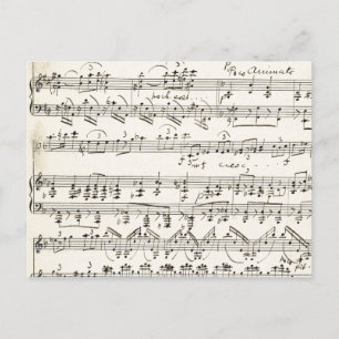 Musiknotation Vintage Notenblätter Postkarte