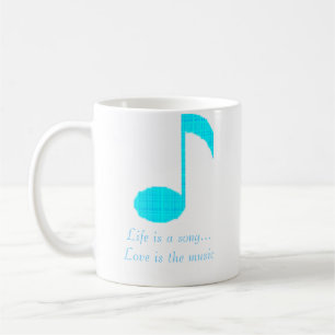 Musiknote 1, Leben ist eine Lied… Liebe ist die Kaffeetasse