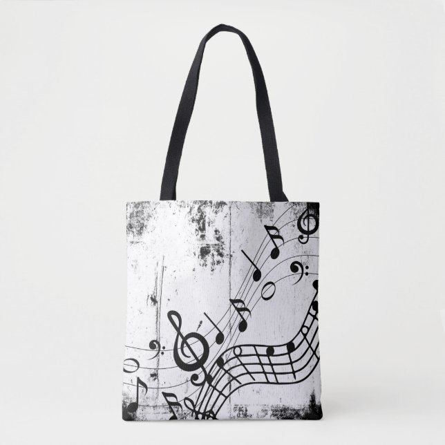 Musiknote Art Design Antike Grunge Vintag Tasche (Vorderseite)