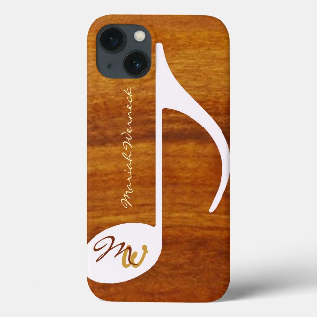 Musiknote auf Holz Case-Mate iPhone Hülle (Rückseite)