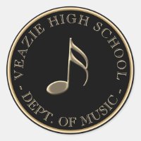 Musiknote-Aufkleber für Schulen und Musikgruppen