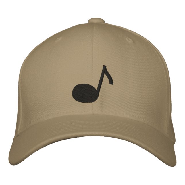 Musiknote bestickte Hülle Bestickte Baseballkappe (Vorderseite)