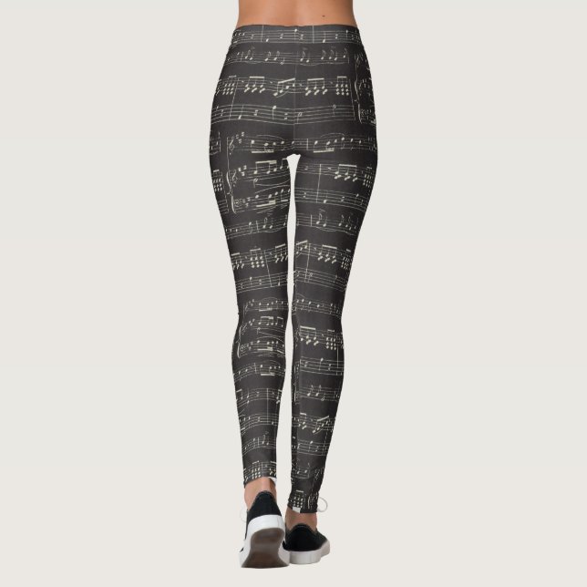 Musiknote Black Leggings (Rückseite)