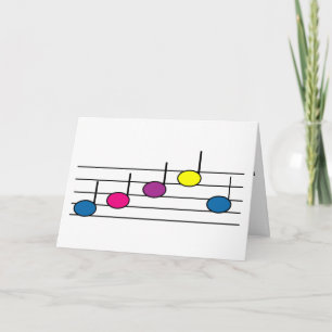 Musiknote Bunt Karte
