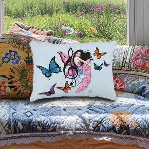 Musiknote Butterflies Fairy Dekokissen