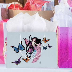 Musiknote Butterflies Fairy Große Geschenktüte