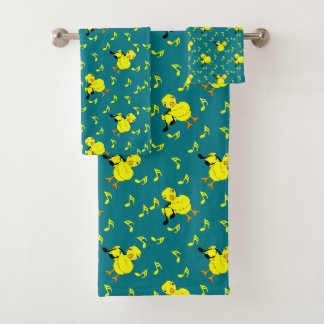 Musiknote Chick Pattern Badhandtuch Set