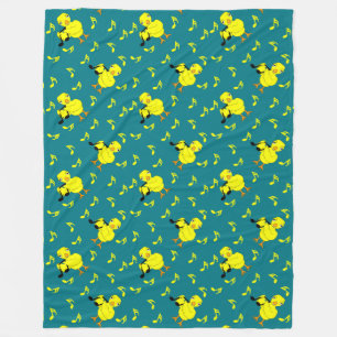 Musiknote Chick Pattern Fleecedecke