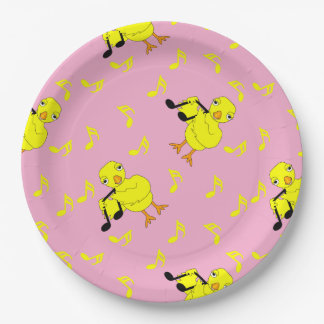 Musiknote Chick Pattern Pappteller