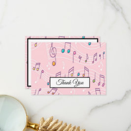 Musiknote farbenfrohe Muster Musik Thema Musiker Dankeskarte