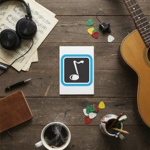 Musiknote Fett Minimalistisches musikalisches Symb Einladung