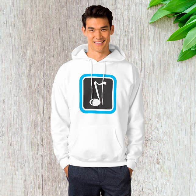 Musiknote Fett Minimalistisches musikalisches Symb Hoodie (Von Creator hochgeladen)