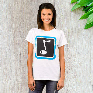 Musiknote Fett Minimalistisches musikalisches Symb T-Shirt