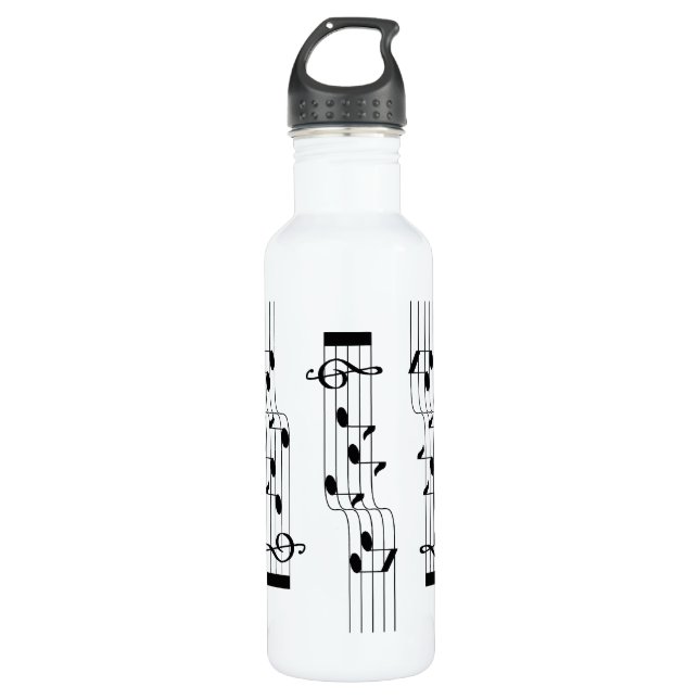 Musiknote Flasche Trinkflasche (Vorderseite)