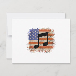 Musiknote für Männer Geschenk amerikanische Flagge