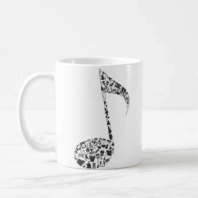 Musiknote für Sänger Kaffeetasse (Links)