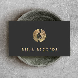 Musiknote Gold Sequin Musician Visitenkarte