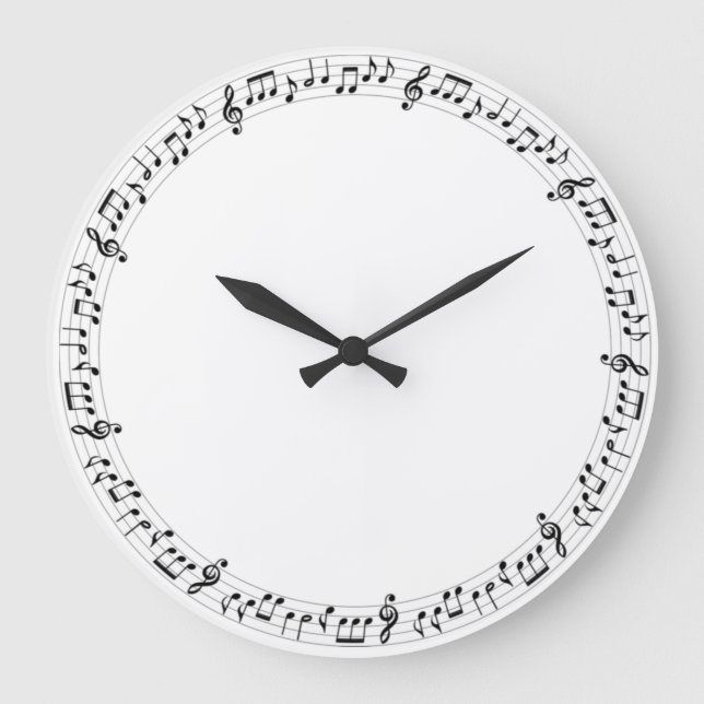 Musiknote Große Wanduhr (Vorderseite)