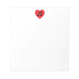 Musiknote-Herz-Editor Notizblock