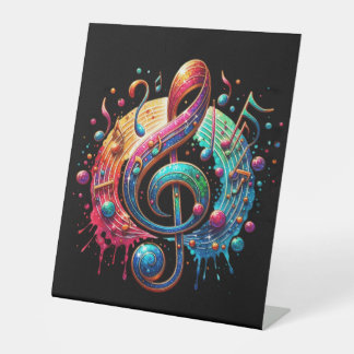 Musiknote in einem Außergewöhnlichem Design Sockelschild