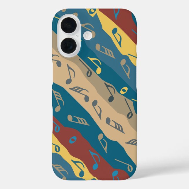 Musiknote iPhone 16 Hülle (Rückseite)