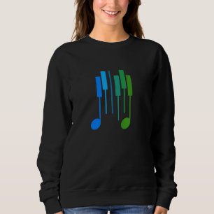 Musiknote & Klaviertastatur - Funky Pianist Keyboa Sweatshirt