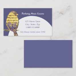 Musiknote-Lektionen Bird Custom Business Card Visitenkarte