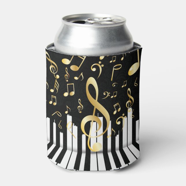 Musiknote Luxury Gold Piano Tasten Dosenkühler (Kanne Vorderseite)