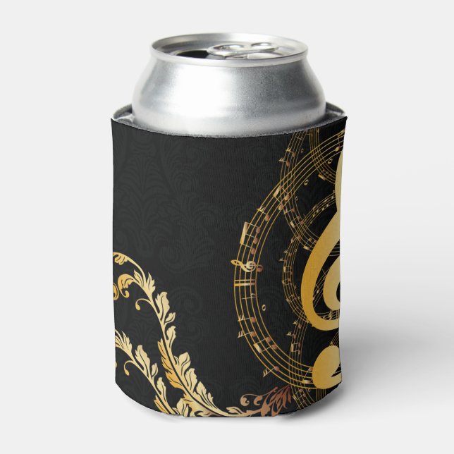 Musiknote Luxus Golddesign Dosenkühler (Kanne Vorderseite)