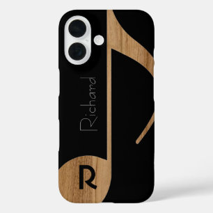 Musiknote mit individuelle Name iPhone 16 Hülle