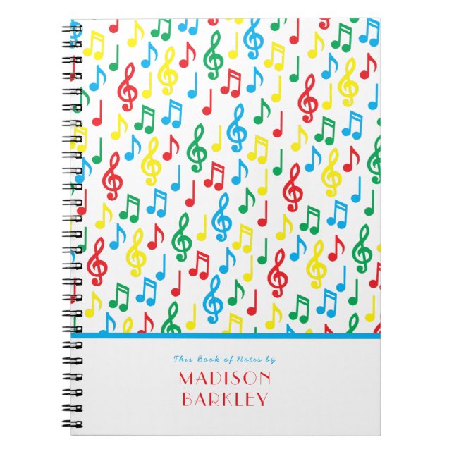 Musiknote Musician Teacher Notebook Notizblock (Vorderseite)