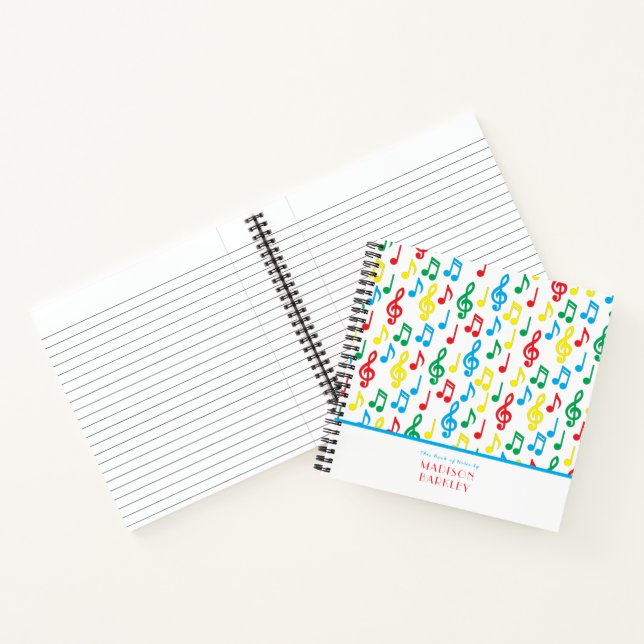 Musiknote Musician Teacher Notebook Notizbuch (Innenseite)