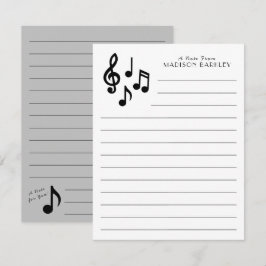 Musiknote Musikerlehrer Dankeskarte